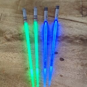 LED Light-Up Chopsticks - Green and Blue